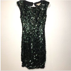 Black and green dress